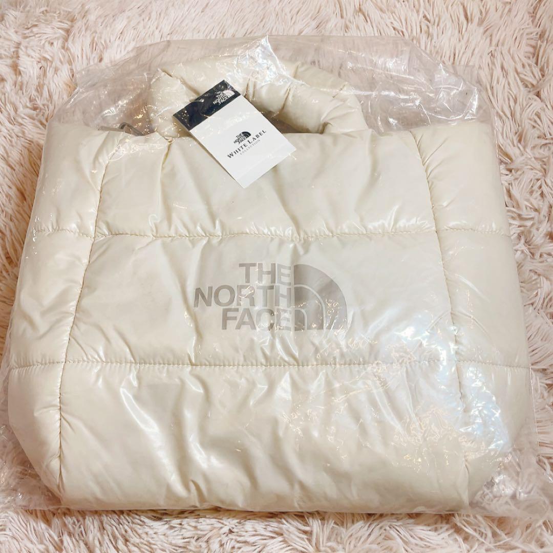 韓国ノースフェイス　2WAY ショルダー　白　トートバッグ　ラージ　L　クリーム