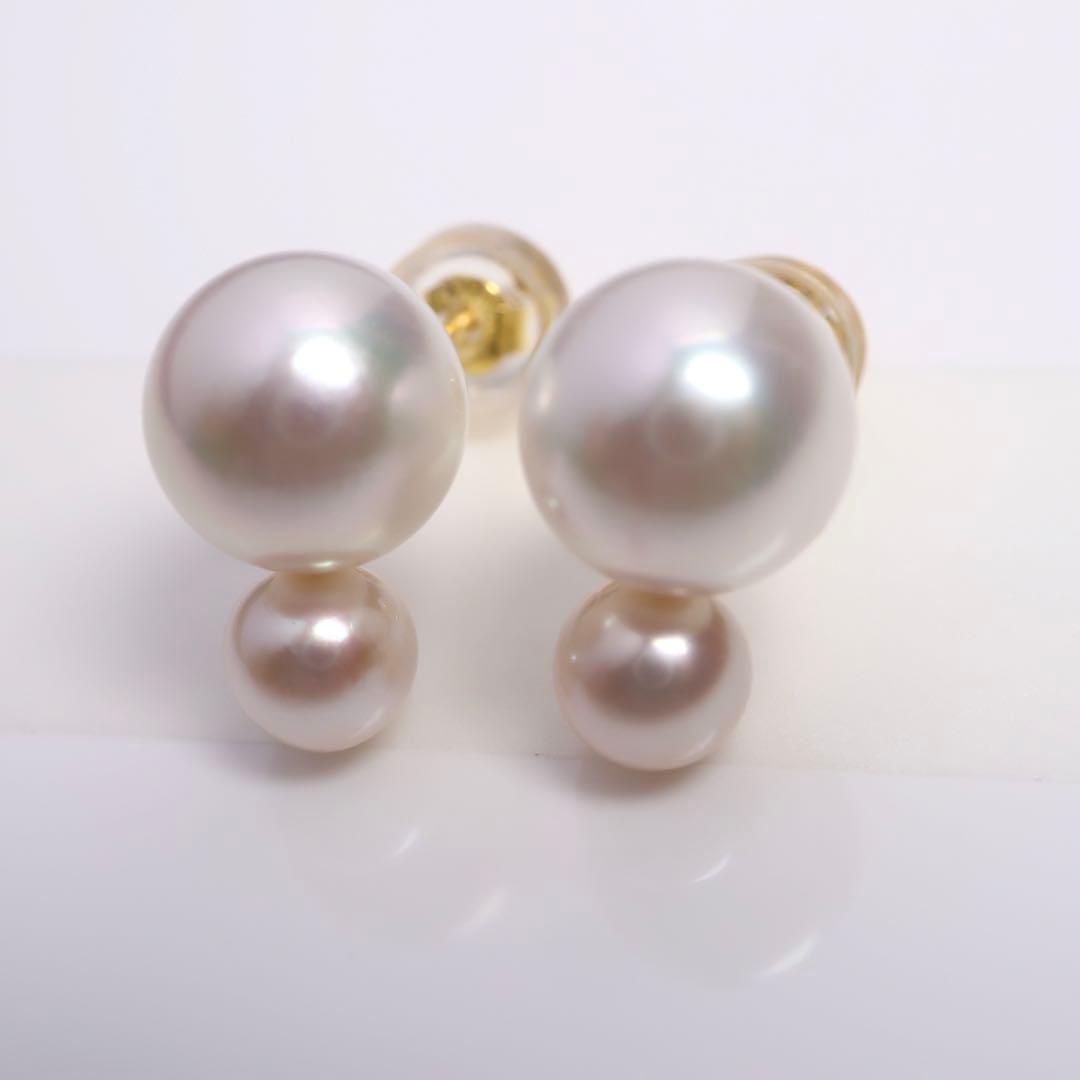 あこや真珠 ピアス あこやパール ピアス ダブルパールピアス アコヤパール