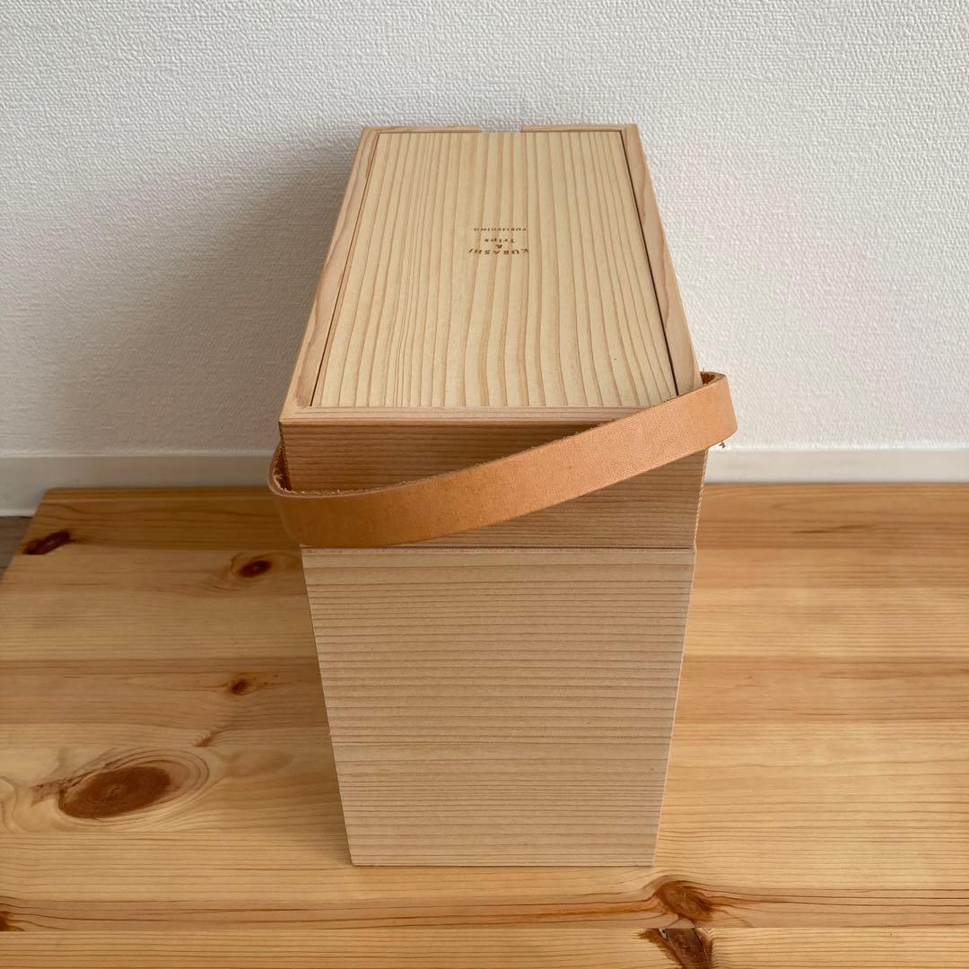 美品 北欧暮らしの道具店 木製ミラー付きメイクボックス【フェルトクッション付】