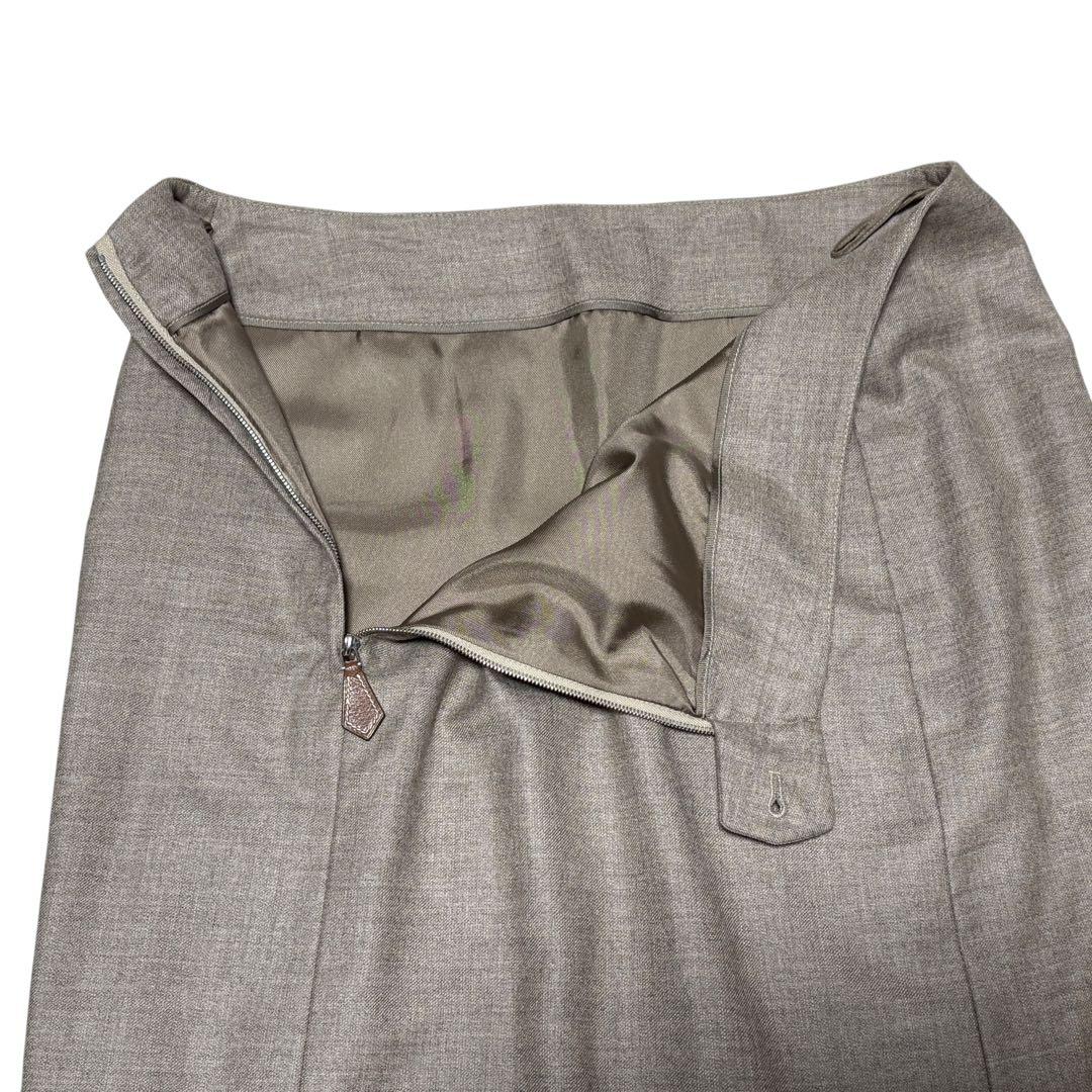 HERMES エルメス カシミヤ スカート 34