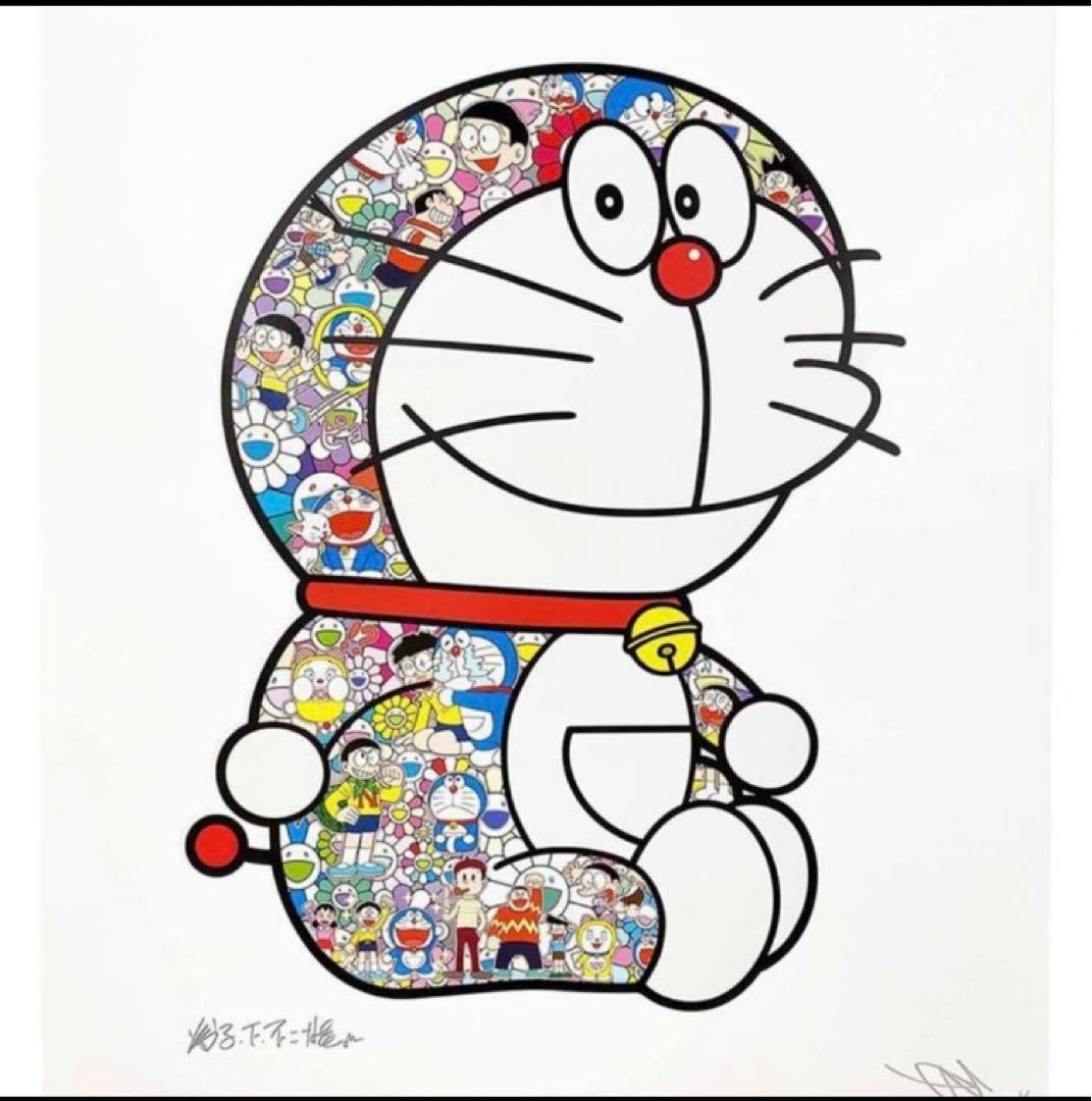 村上隆 × おすわりドラえもん「えへへ」限定枚数300部 ポスター作品