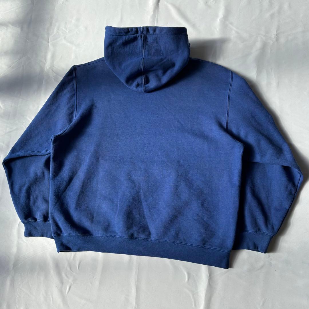 OLD STUSSY USA製 ステューシー ブルー ロゴ パーカー XL