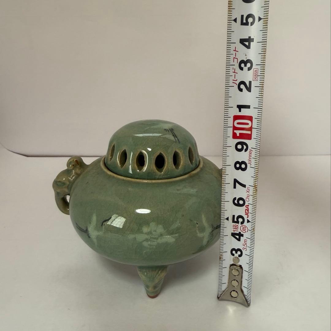 高麗　青磁　在銘　香炉　送料込み