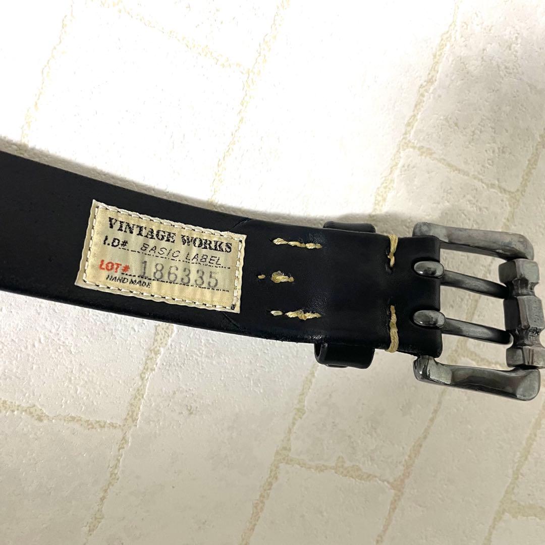 美品　Vintage Works ×AVIREX レザーベルト　AVX5669