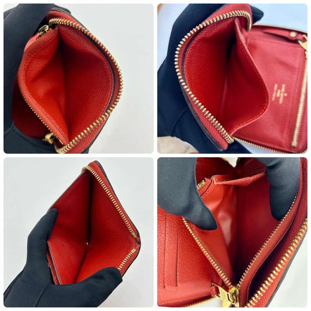 美品　ルイヴィトン　スクレット　コンパクト　アンプラント　ケース　レッド