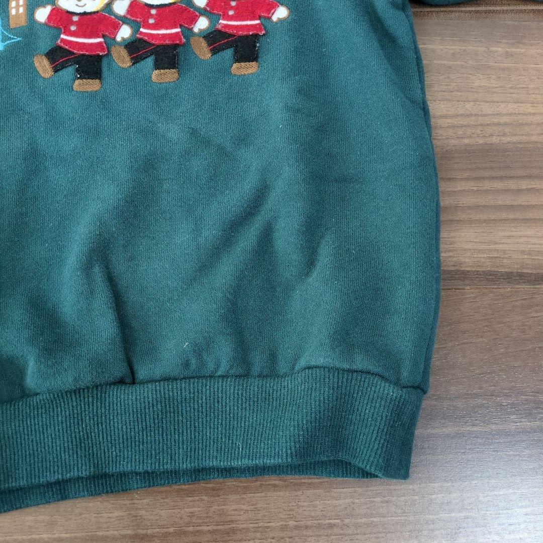 【美品】familiar　チェック袖　イギリス　兵隊　トレーナー　110