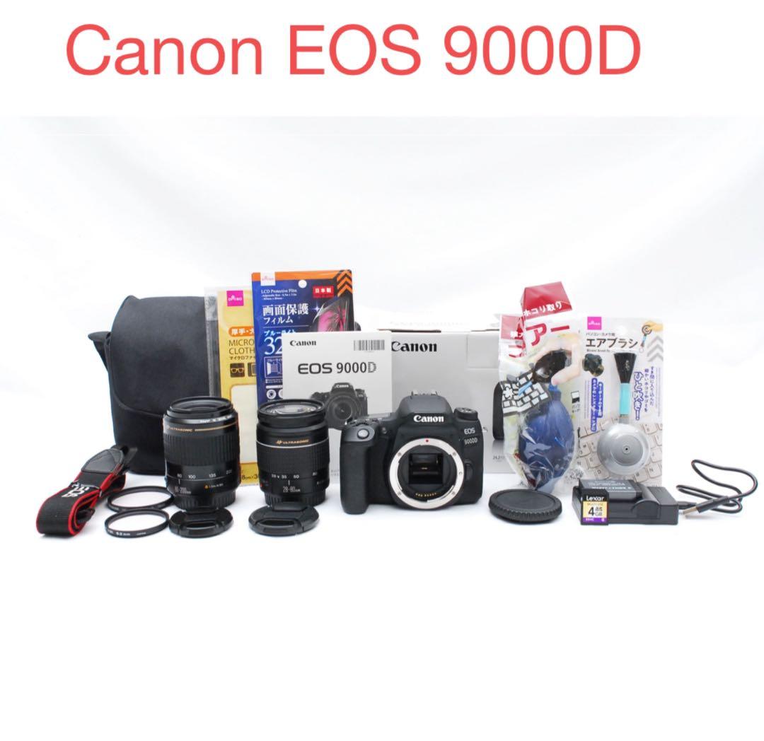Wi-Fi/動画/保証/Canon EOS 9000D標準&望遠レンズセット