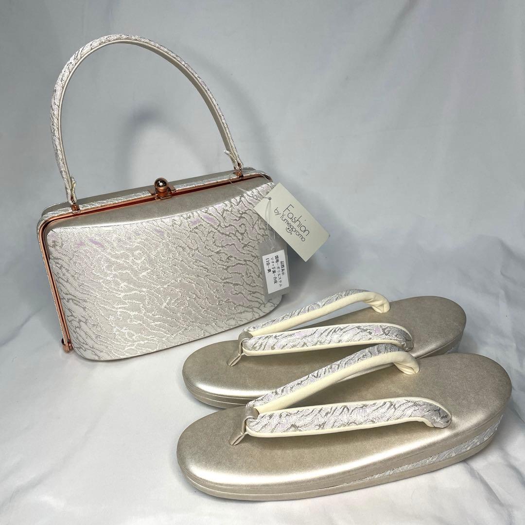 新品　フォーマル系　草履　バッグ　セット　ローヴデコルテ　L シルバー