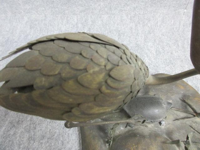 夫婦鶴に亀の置物 [B27867]