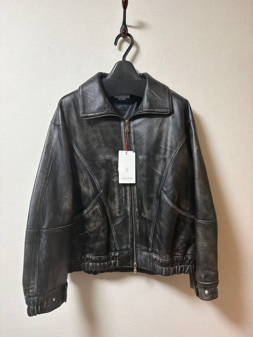 メゾスペ Sheep Leather Stand Collar Blouson