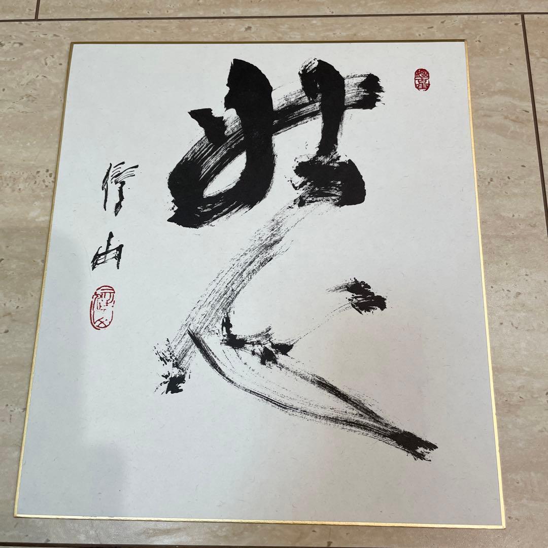 上條信山 先生 遺作 壮心 色紙