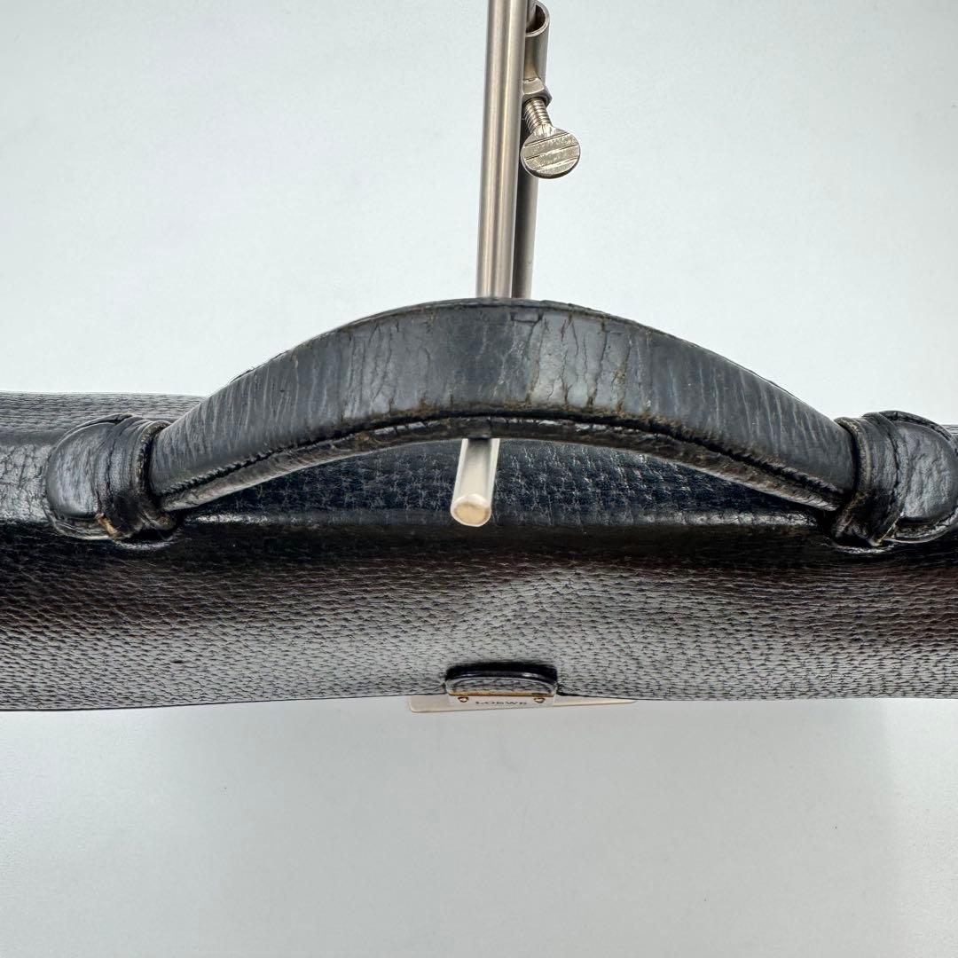LOEWE ビジネスバッグ　ブラック　オールレザー　アナグラム　A4収納