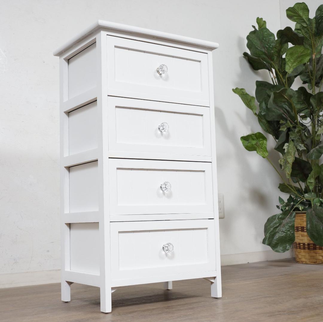 【新品・未使用】　ランドリーチェスト　4段　パンプキン取っ手