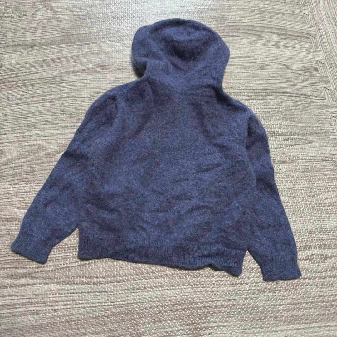 D&G カシミヤ 100% パーカー キッズ ベビー フーディ ブルー 80