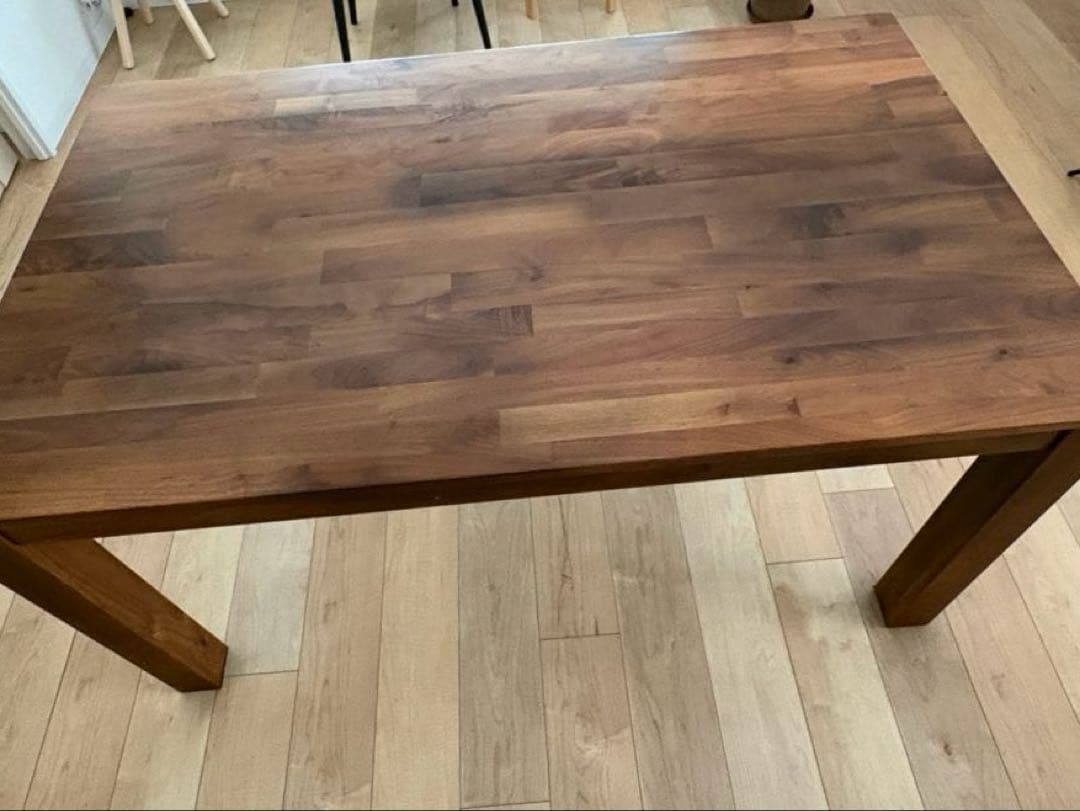 ［関家具］無垢材　ウォールナット　長方形ダイニングテーブル【発送日指定あり】