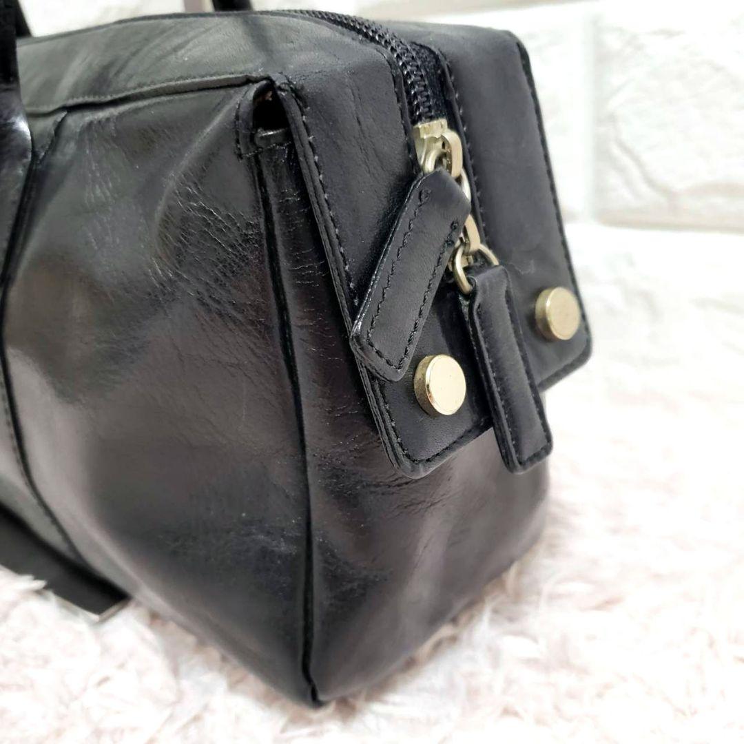 傅濱野 HAMANO ボストンハンドトートバッグ ブラック