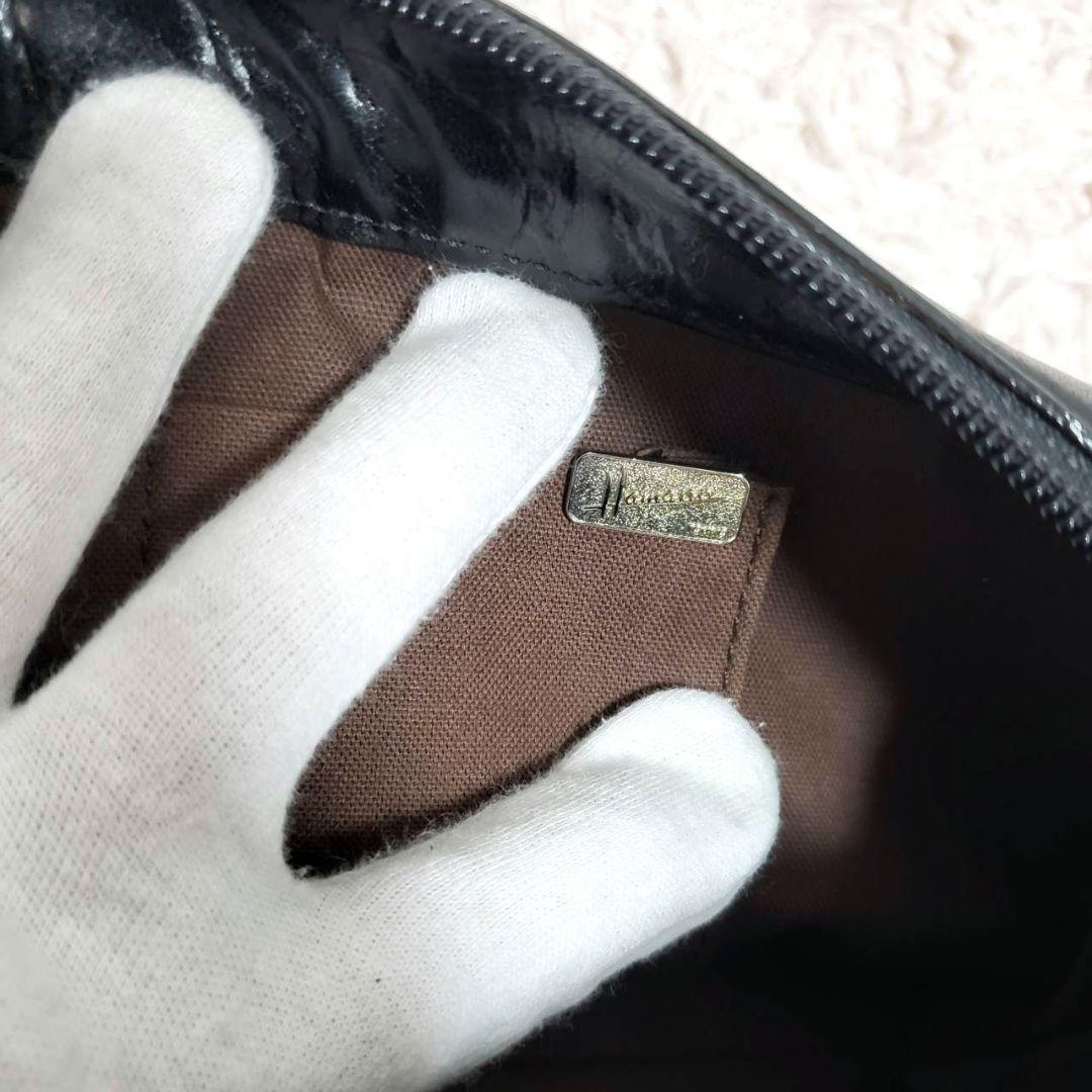 傅濱野 HAMANO ボストンハンドトートバッグ ブラック