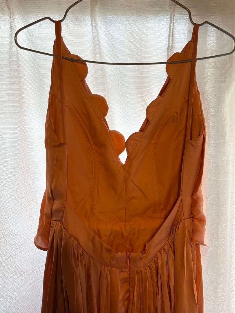 テラコッタカラードレス　結婚式　前撮り　二次会