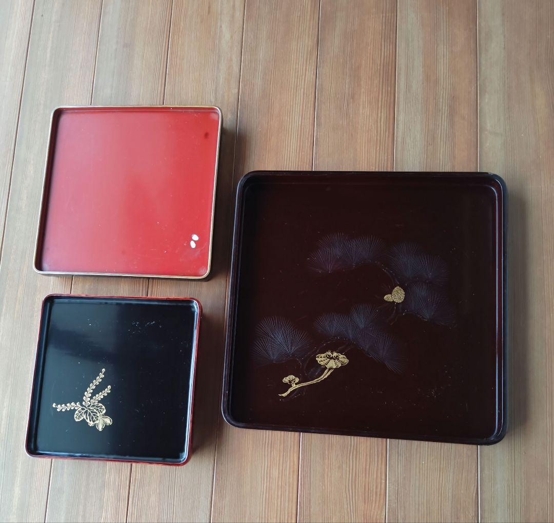 御膳セット　御膳　二の膳　三の膳　脚付　脚無　塗物　膳　１セット分