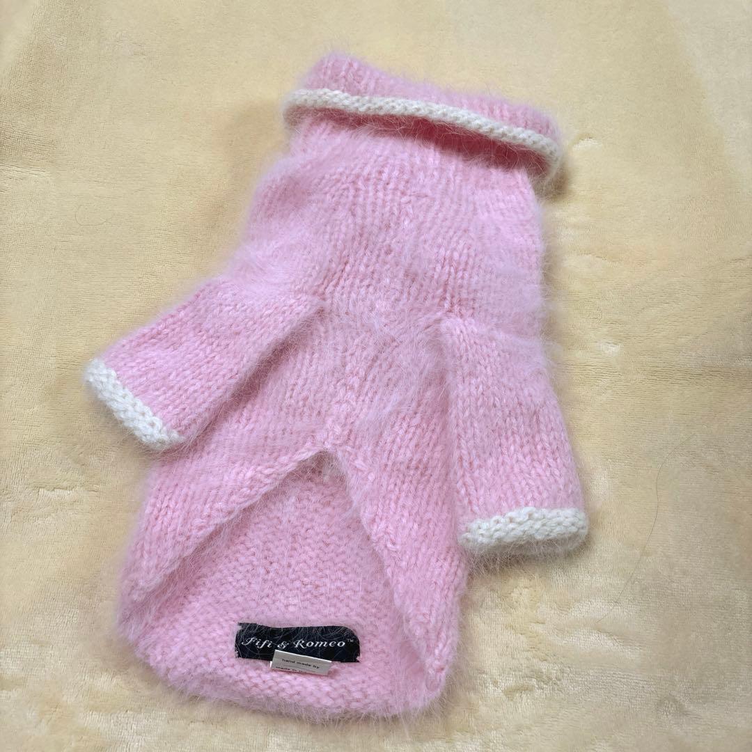 【美品】Fifi&Romeo アンゴラ100% ピンクハートM