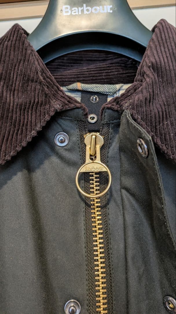 Barbour SL BEDALE 36 SAGE コーデュロイ襟付き