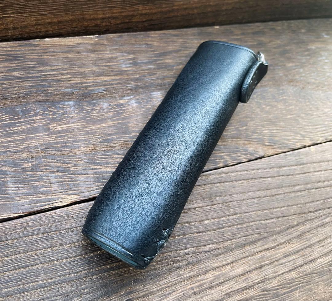 吊り下げリング付き　iQOSイルマワン　silver925 レザーケース　黒