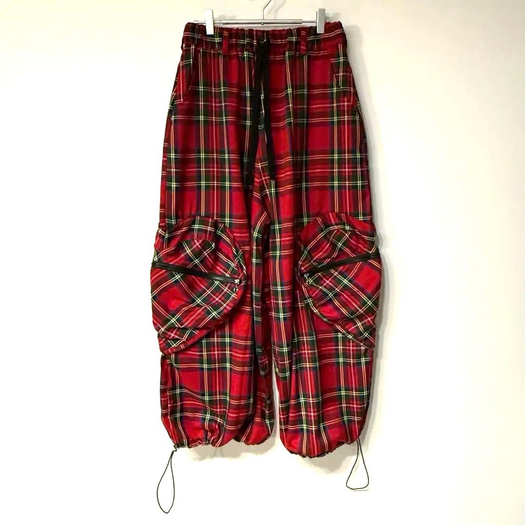 HEIHEI ハートポケットカーゴパンツ 大橋和也MV着用モデル 赤チェック