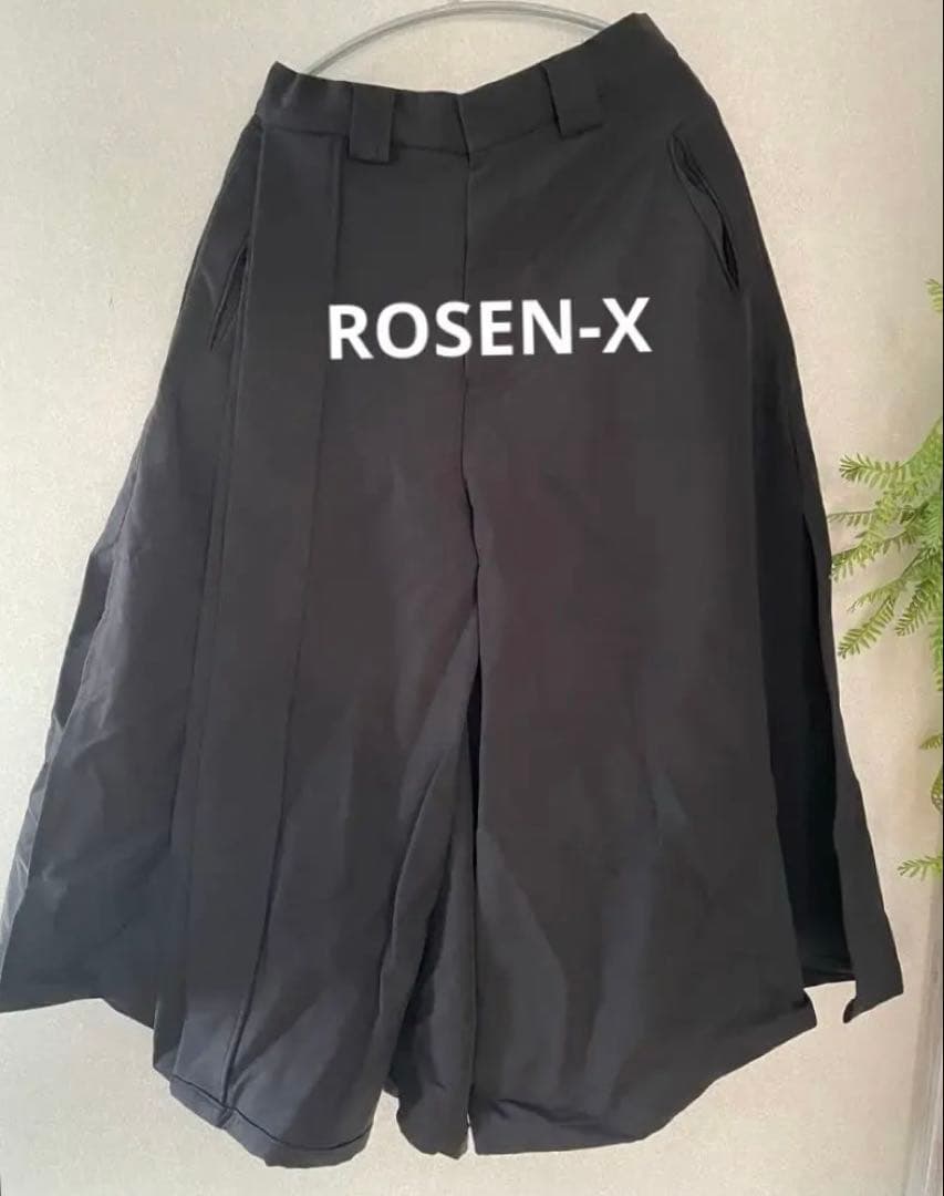 ROSEN-X ローゼンX はかま風パンツ　ユニセックス　サイドスリット　黒