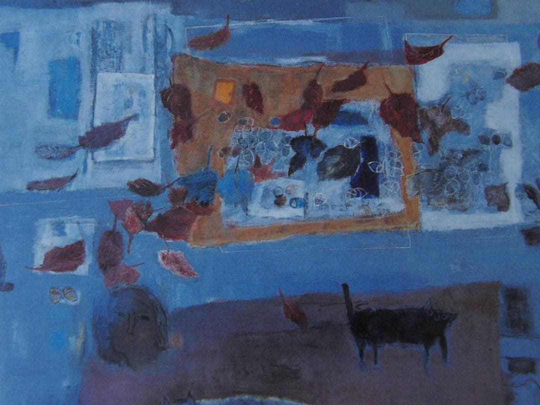 加藤聖扈、【ガラス窓】、希少な額装用画集より、新品額装付