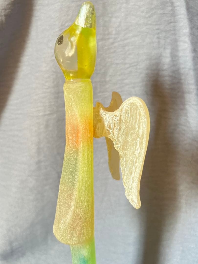 造形作家　ナスマサタカ　ビッグぷーちゃんエンジェル（イエローグリーン系）