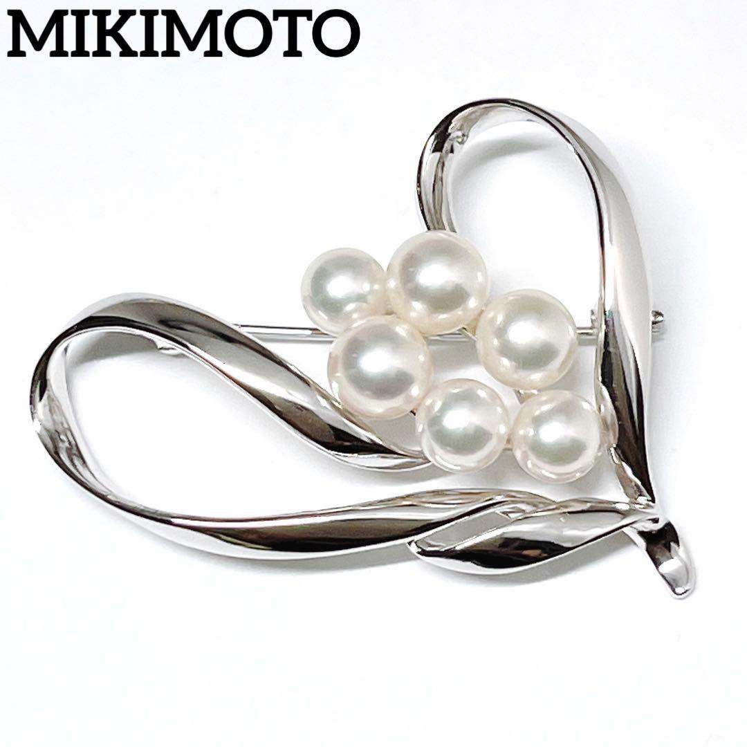 【未使用品級】✨MIKIMOTO ミキモト アコヤパール　ブローチ　ハート