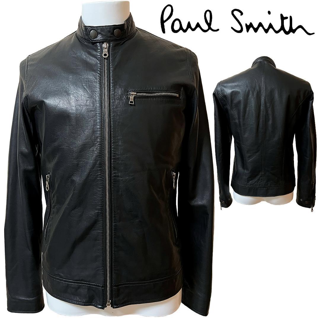 【美品】Paul Smith　シープスキン シングル ライダースジャケット【M】