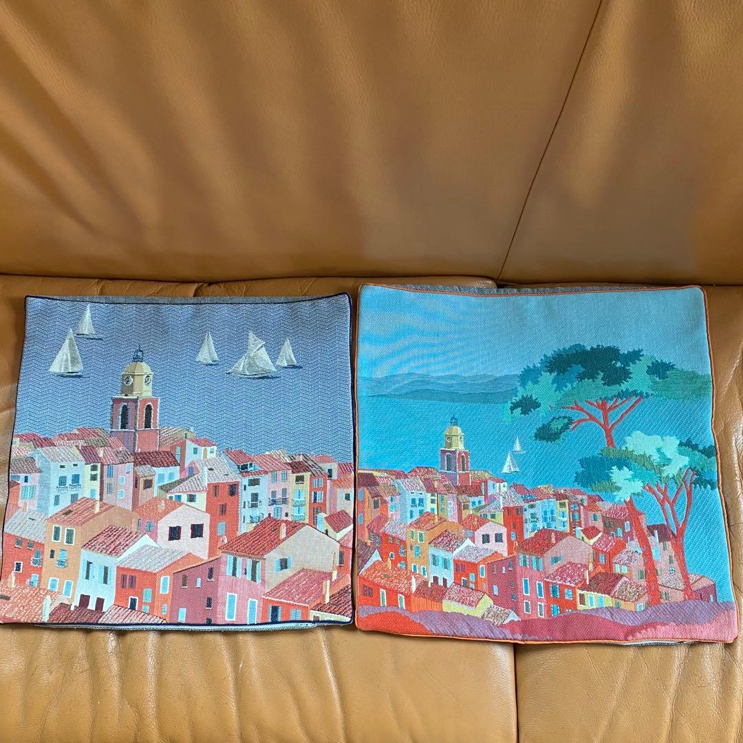 美品♥️ イヴドローム クッション 2枚 ゴブラン織♪南仏 iosis paris