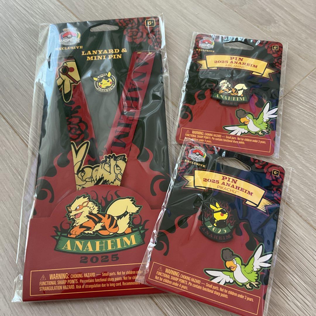 現地販売品★Pokémon wcs2025 ロカビリーピカチュウストラップピンズ