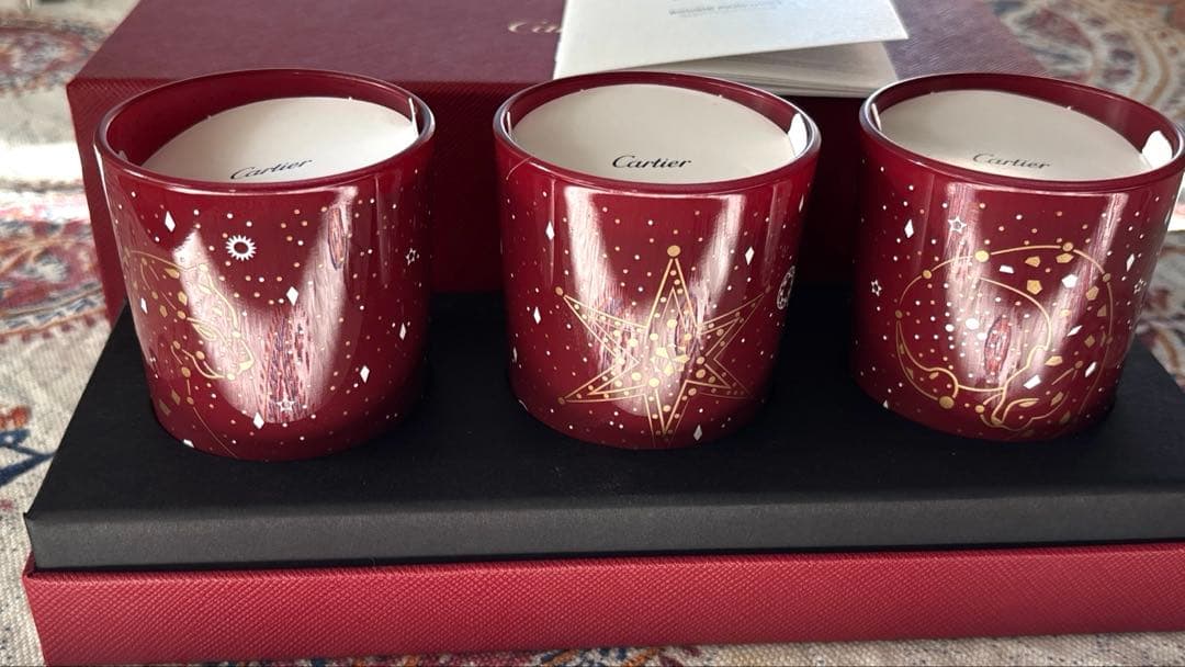 【新品】カルティエ　アロマキャンドル　3個セット