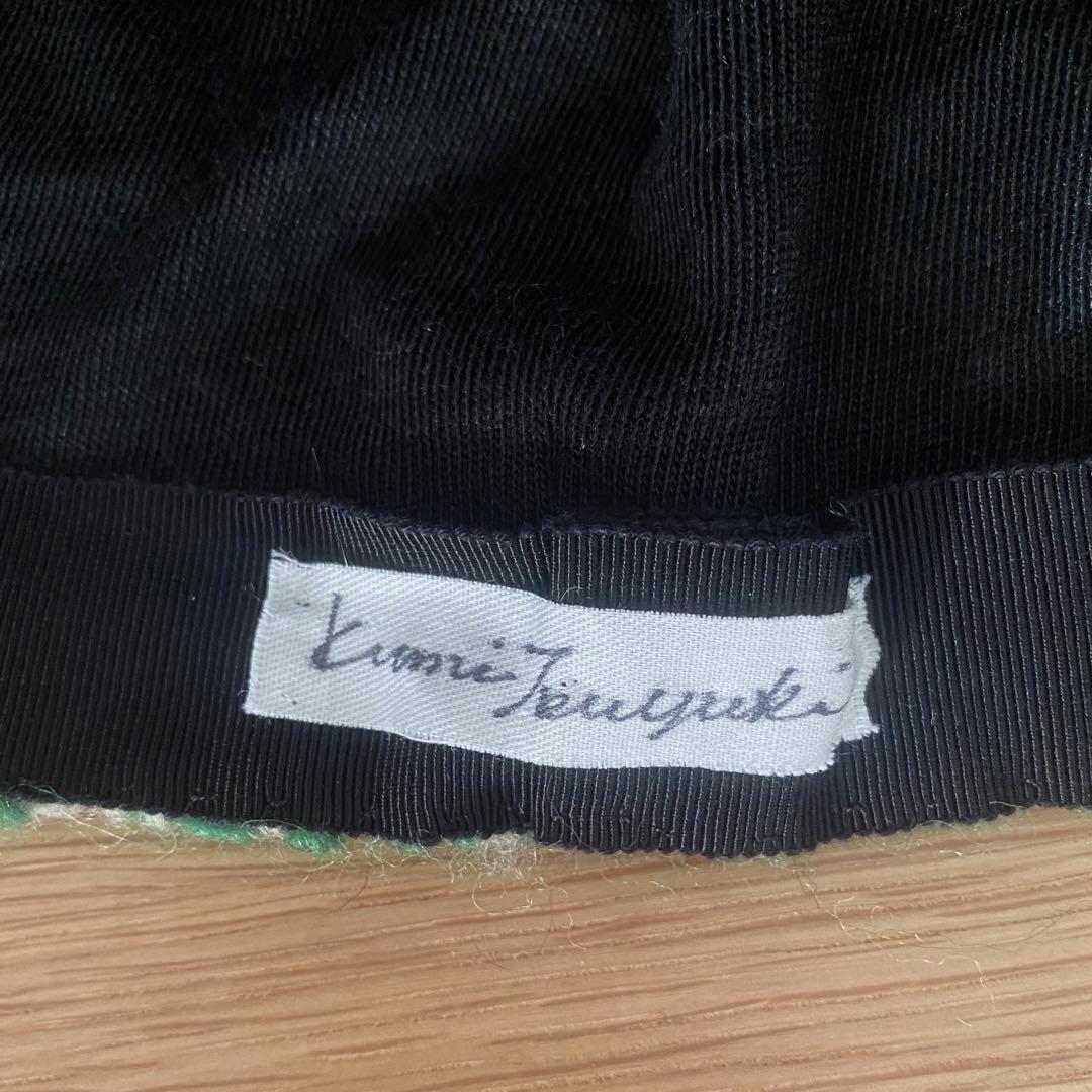 Kumi Tsuyuki クミツユキ｜グリーン ボーダー ニット帽 ビーニー