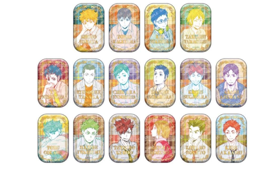 ハイキュー!! スクエア缶バッジ オフショット×カラー 第一弾 第二弾セット