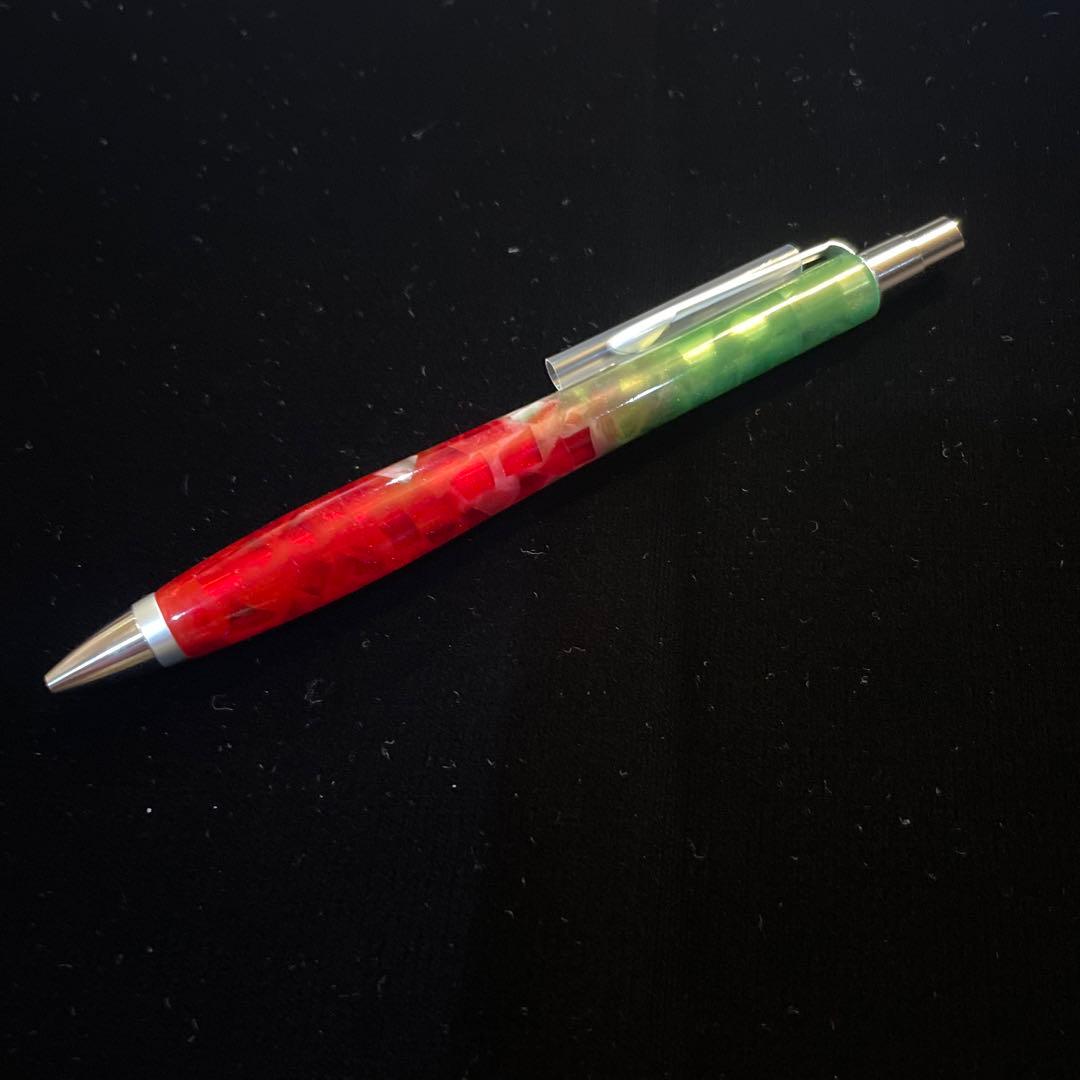 匠衆・朱椿粋（旧ウッドペンクラフト）レジンペン朱椿　0.5mmボールペン