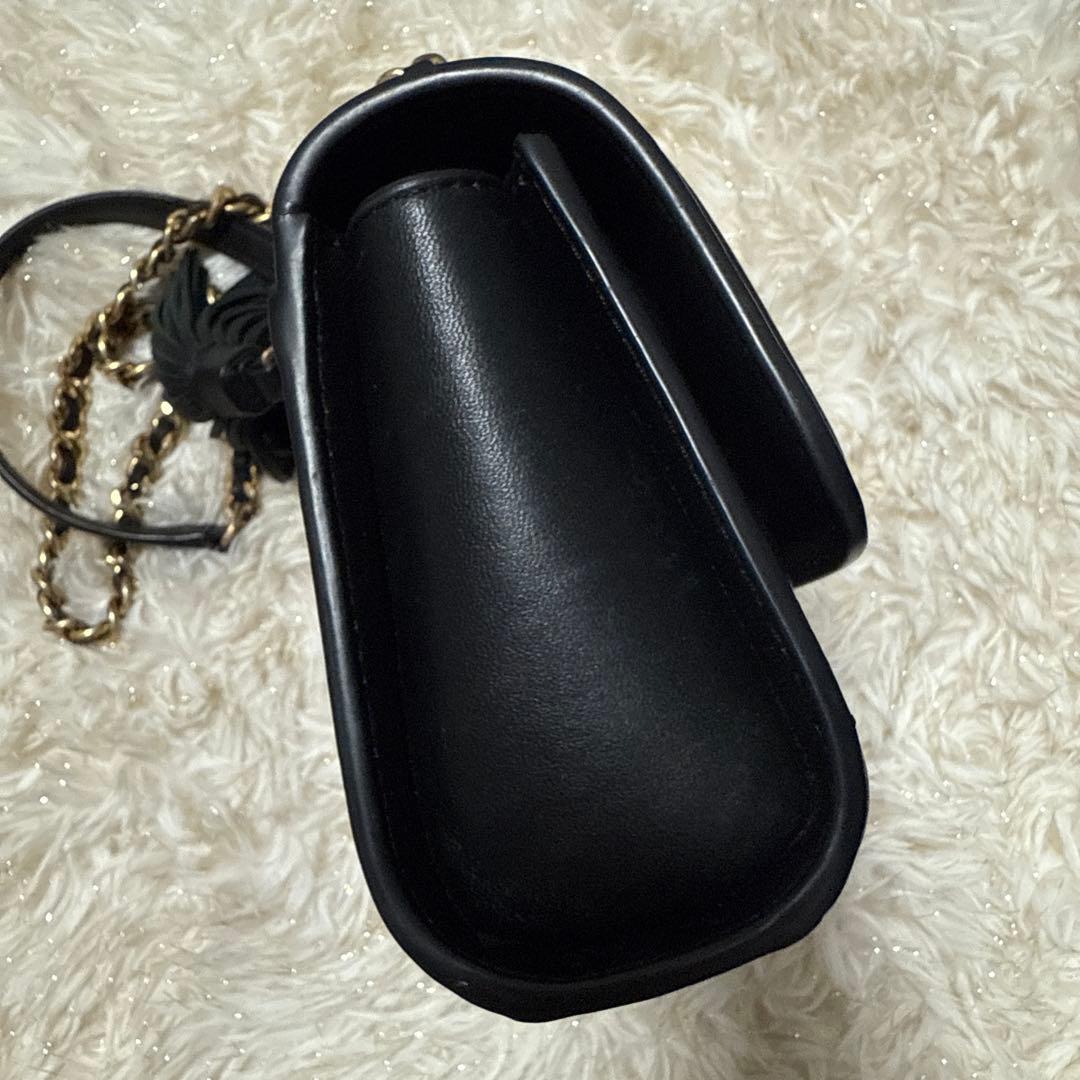 トリーバーチ　キルティング クロスボディ ゴールドチェーン ブラック