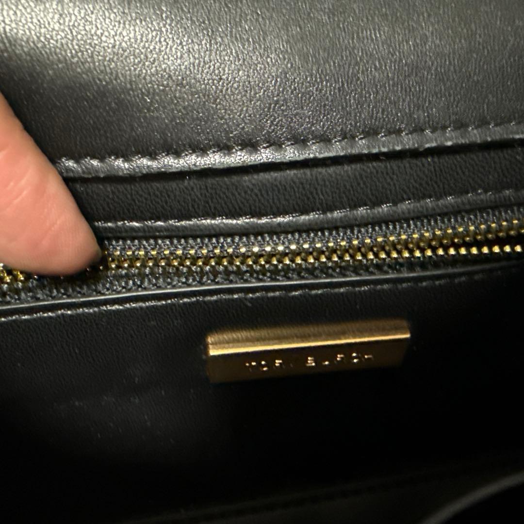 トリーバーチ　キルティング クロスボディ ゴールドチェーン ブラック