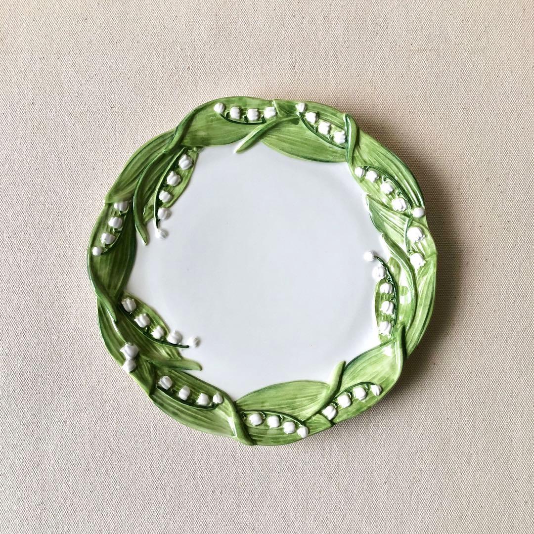 希少！鈴蘭デザインのヴィンテージプレート／イタリア製