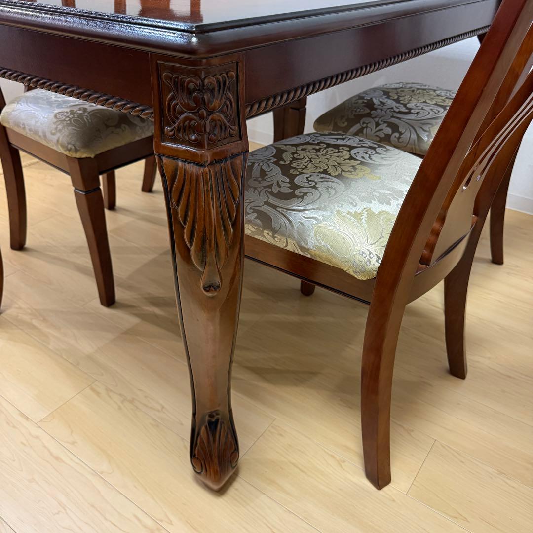 りりか様【定価60万円】インポートロッサ アンティークダイニングセット 椅子4脚