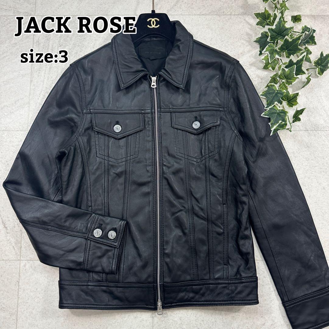 【ジャックローズ】ラムレザー トラッカー ジャケット シングル 本革（3）