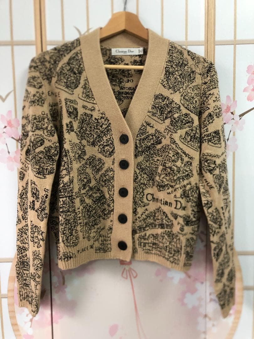 ニットセーター　レディース　ブラウン　長袖　コート　綺麗