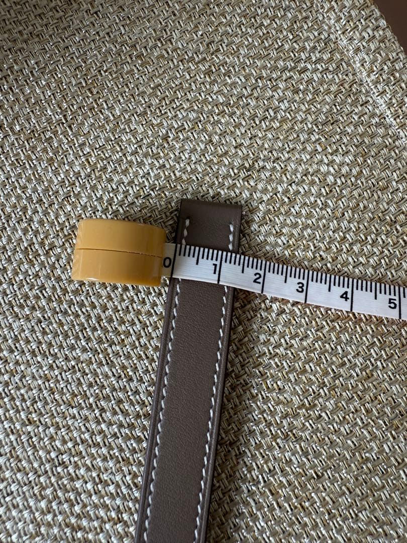 超美品　HERMES ケープコッド　ストラップ　エトゥープ　レザーベルト　二重巻