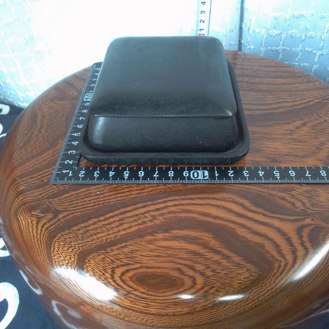 骨董６木製円形茶道具 蓋付き 約10cm