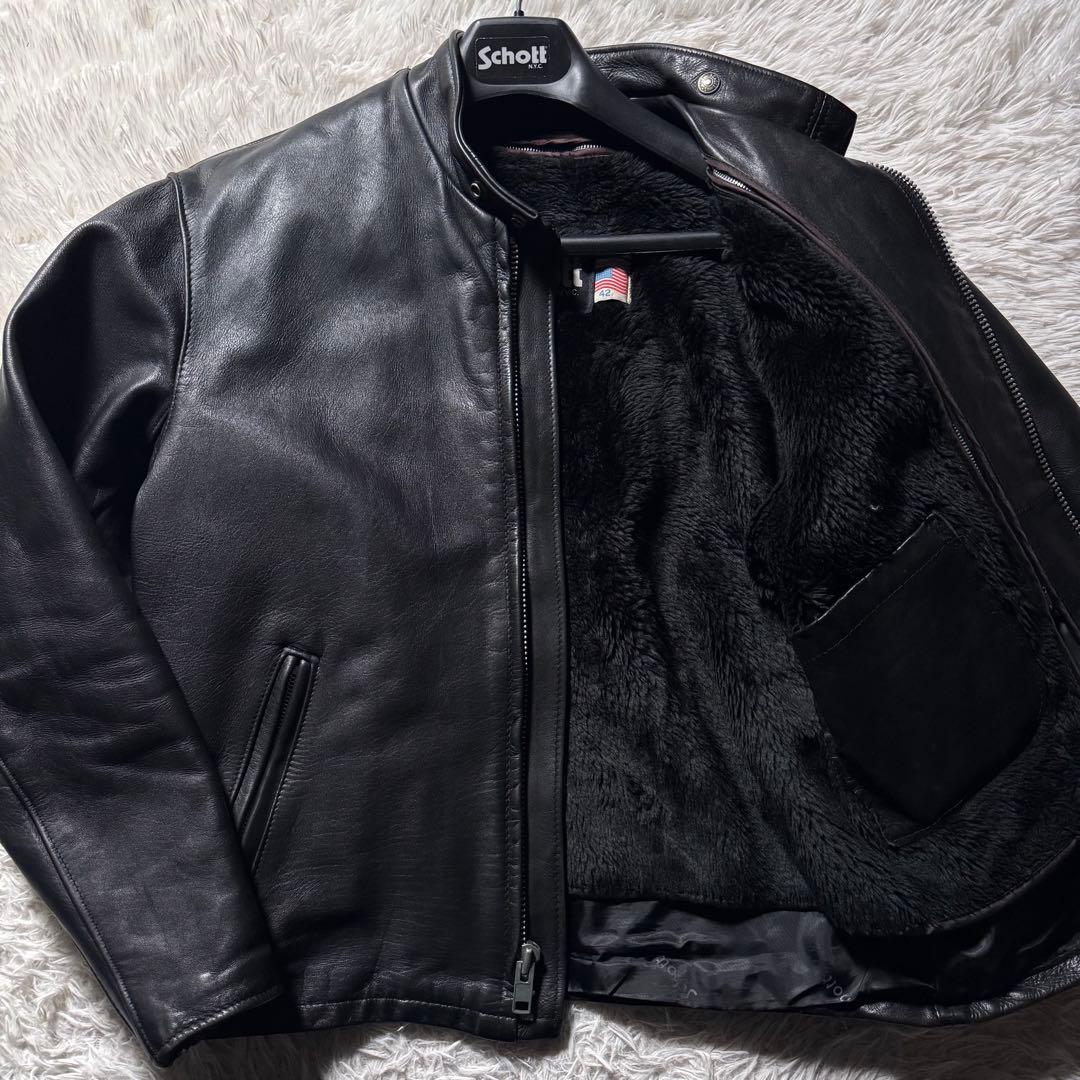 ダ*イ様 【米国製】schott ライダースジャケット　641 本革　ブラック