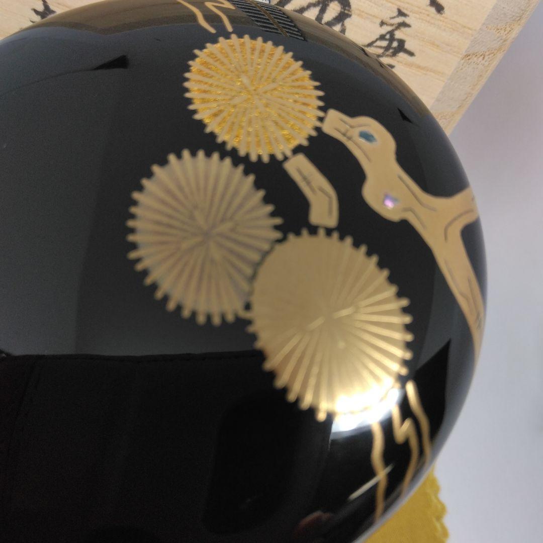 山下泰園 作 枝唐松 中棗 螺鈿 共箱