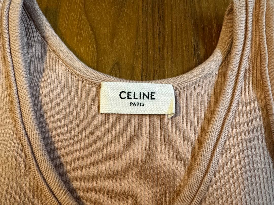 CELINE ピンク タンクトップ　Ｓ　アスレチックブラ　セリーヌ