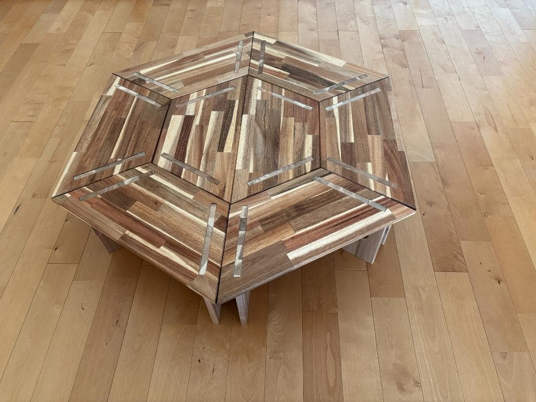 中サイズ ヘキサゴンテーブル ヘキサテーブル 囲炉裏テーブル 組み立て式